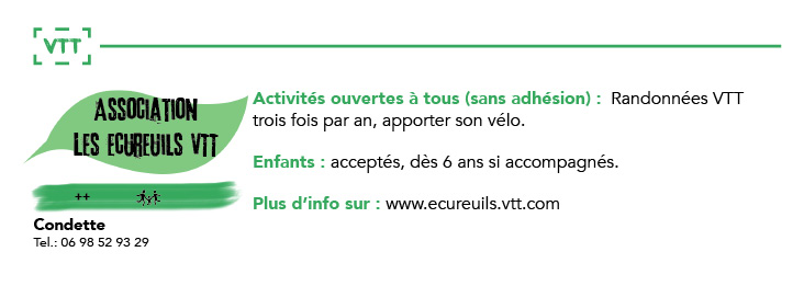 Condette Ecureuils VTT