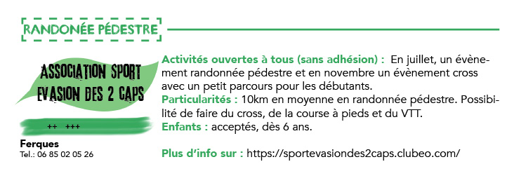Ferques Sport évasion des 2 caps