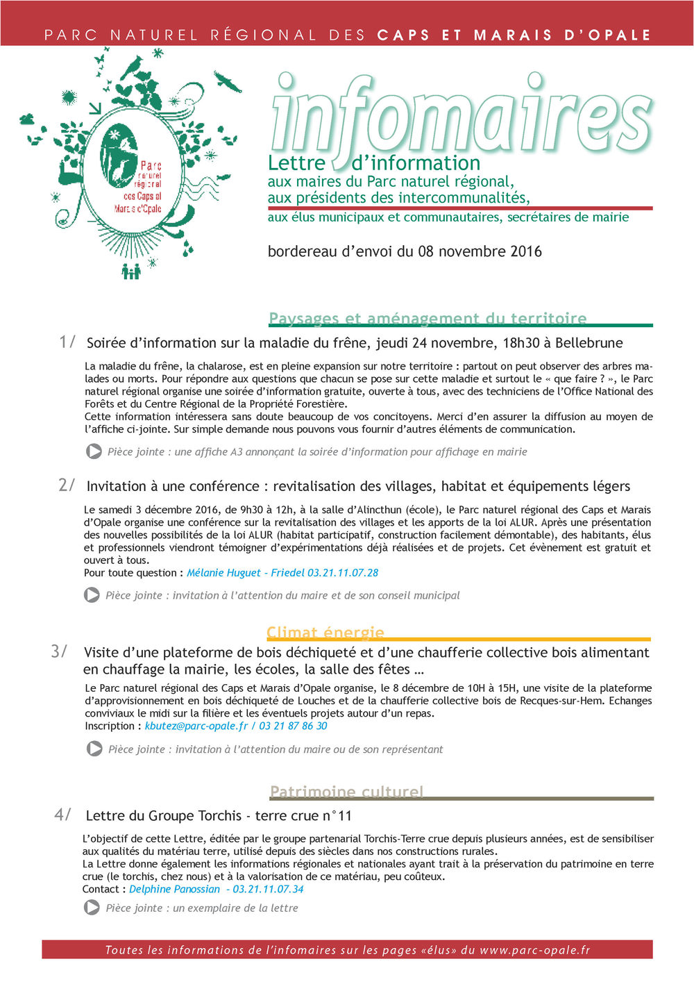 Infomaires du 8 novembre 2016